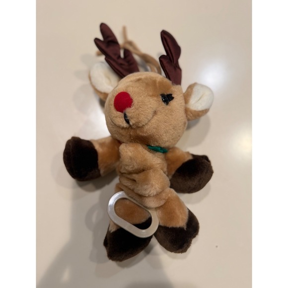 Dakin Other - Vintage‎ 1986 Dakin Reindeer Plush Red Nose Christmas Stretchy Toy 9-14 inch
